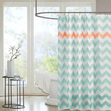Stylish Waterproof Shower Curtains Featuring Striking Graphic Prints for Modern Bathrooms..