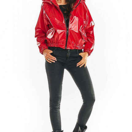 Stylish Waterproof Vinyl Hooded Jacket - Très Elite