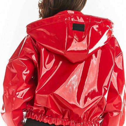 Stylish Waterproof Vinyl Hooded Jacket - Très Elite