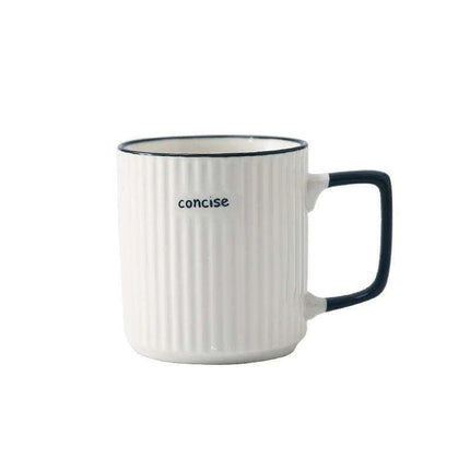Stylish Wave Pattern Bone China Mug - 400ml Capacity for Your Favorite Beverages - Très Elite