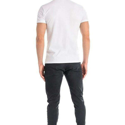 Stylish White Cotton Men's T-Shirt with Unique Shoulder Design - Très Elite