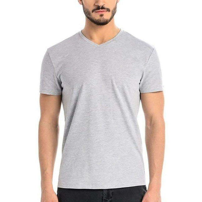 Stylish White Cotton Men's T-Shirt with Unique Shoulder Design