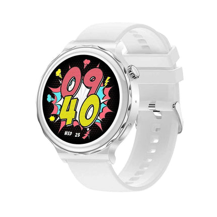 Stylish White Fitness Smartwatch with Comprehensive Health Tracking and NFC Integration - Très Elite