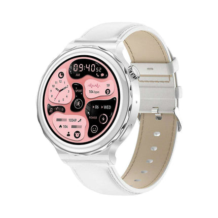 Stylish White Fitness Smartwatch with Comprehensive Health Tracking and NFC Integration - Très Elite