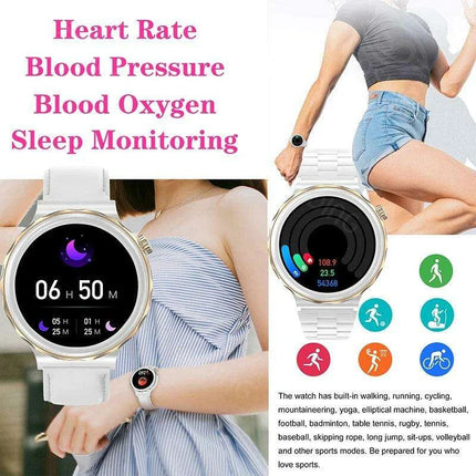 Stylish White Fitness Smartwatch with Comprehensive Health Tracking and NFC Integration - Très Elite