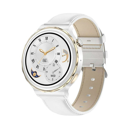 Stylish White Fitness Smartwatch with Comprehensive Health Tracking and NFC Integration - Très Elite