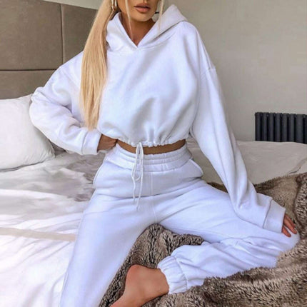 Stylish Women's 2-Piece Sweat Suit Set - Long Sleeve Hoodie & Casual Fitness Tracksuit - Très Elite