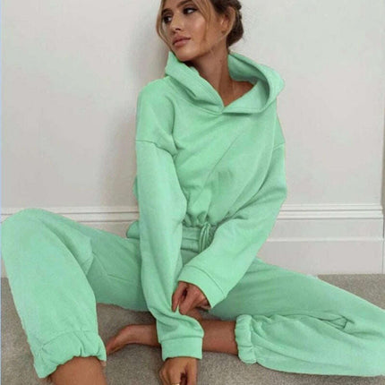 Stylish Women's 2-Piece Sweat Suit Set - Long Sleeve Hoodie & Casual Fitness Tracksuit - Très Elite
