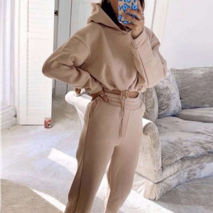 Stylish Women's 2-Piece Sweat Suit Set - Long Sleeve Hoodie & Casual Fitness Tracksuit - Très Elite