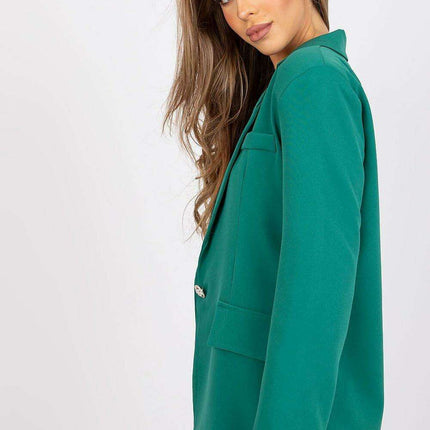 Stylish Womens Long Sleeve Jacket With Button Closure - Très Elite