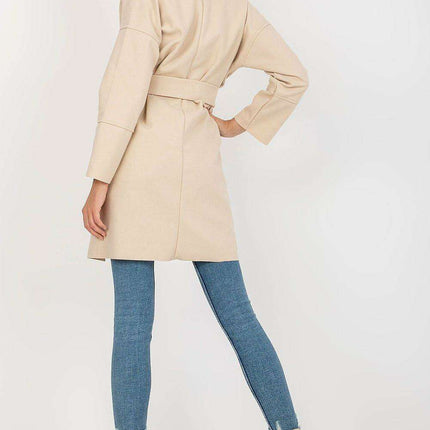 Stylish Women's Tie-Waist Polyester Overcoat - Très Elite