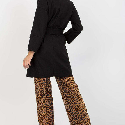 Stylish Women's Tie-Waist Polyester Overcoat - Très Elite