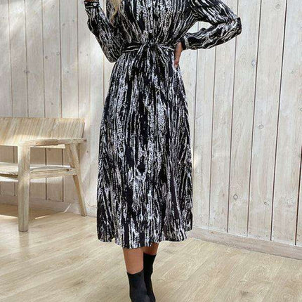 Stylish Women's Vibrant Long-Sleeve Tie-Dye Dress - Très Elite