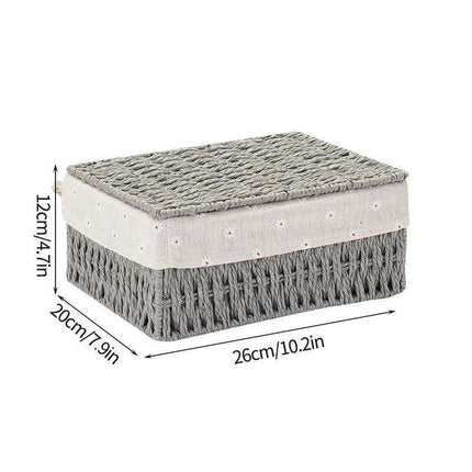 Stylish Woven Storage Basket – Versatile Organizer for Toys, Snacks, and Clothing with Convenient Handles..