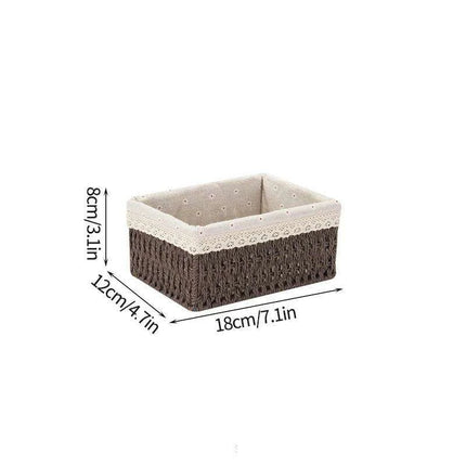 Stylish Woven Storage Basket – Versatile Organizer for Toys, Snacks, and Clothing with Convenient Handles..