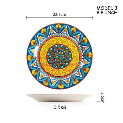 Stylish Yellow Ceramic Dining Set - Mug, Kettle, Plate, and Spoon Bowl, American Style..