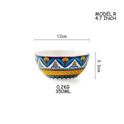 Stylish Yellow Ceramic Dining Set - Mug, Kettle, Plate, and Spoon Bowl, American Style - Très Elite