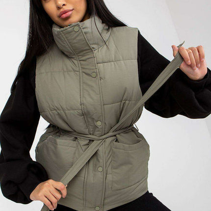 Stylish Zippered Puffer Vest - Très Elite