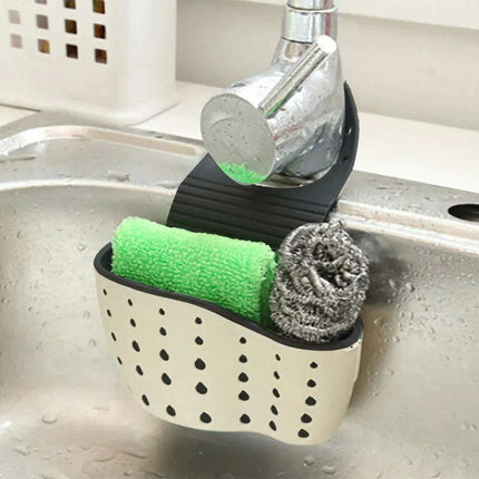 Suction Cup Sink Organizer with Trash Rack - Innovative Kitchen Storage Solution - Très Elite