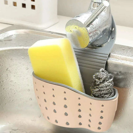 Suction Cup Sink Organizer with Trash Rack - Innovative Kitchen Storage Solution - Très Elite