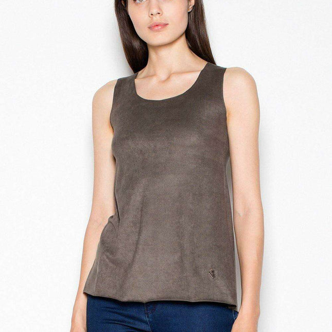 Suede Shoulder Blouse - Chic Versatility for Every Occasion