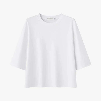 Summer 2024 Women's Trendy Oversized Cotton Boxy Tee - Casual Chic Top with Fast Shipping