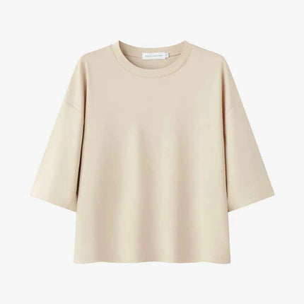 Summer 2024 Women's Trendy Oversized Cotton Boxy Tee - Casual Chic Top with Fast Shipping