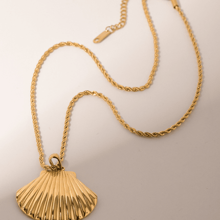 Summer Beach Ocean Shell Necklace – Stainless Steel Fashion Jewelry