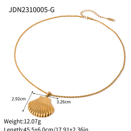 Summer Beach Ocean Shell Necklace – Stainless Steel Fashion Jewelry - Très Elite
