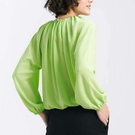 Summer Breeze Ecru Blouse Elegant Summer Essential European - Très Elite