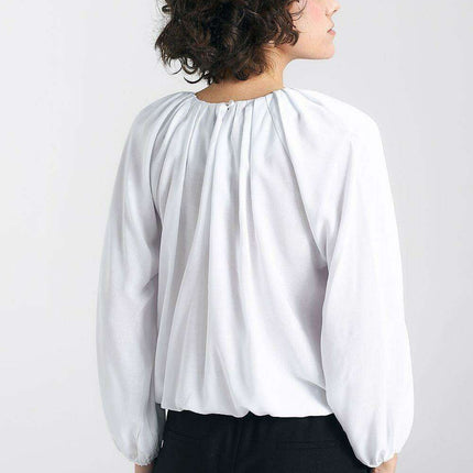 Summer Breeze Ecru Blouse Elegant Summer Essential European - Très Elite