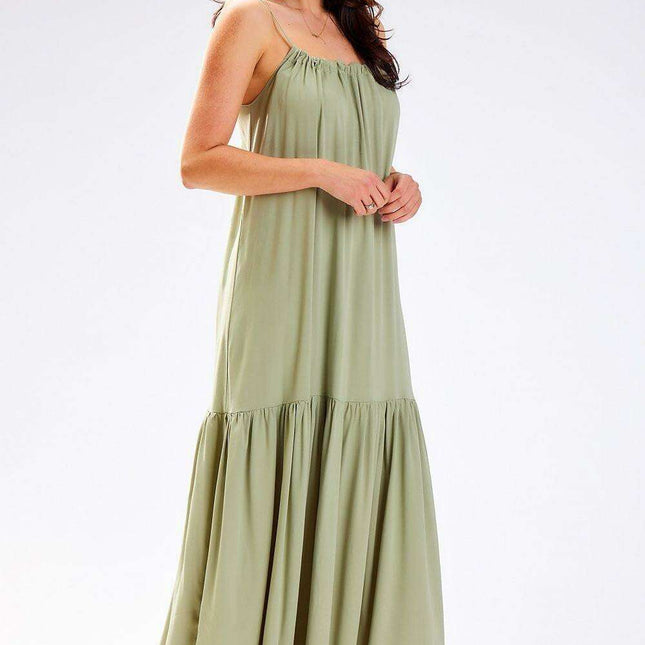 Summer Breeze Ruffle Maxi Dress