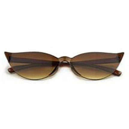Vibrant Rimless Cat Eye Sunglasses for Fashion-Forward Summer Looks
