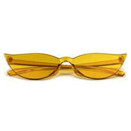 Vibrant Rimless Cat Eye Sunglasses for Fashion-Forward Summer Looks