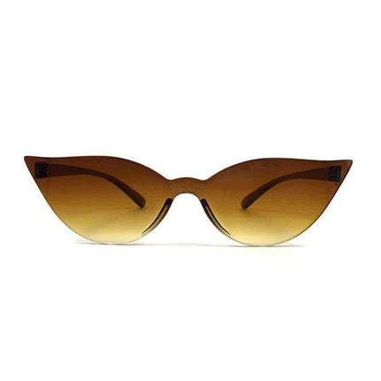 Vibrant Rimless Cat Eye Sunglasses for Fashion-Forward Summer Looks