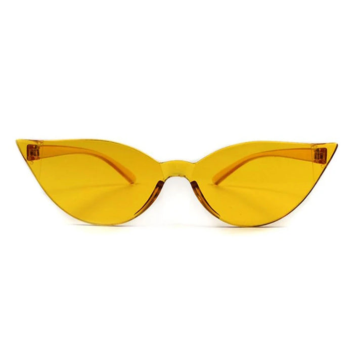 Candy-Colored Rimless Cat Eye Sunglasses for Summer Chic