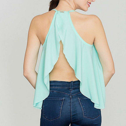Summer Chic Frill Back Blouse with Elegant Splendor - Très Elite