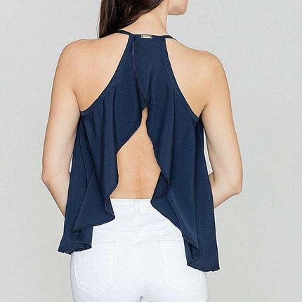 Summer Chic Frill Back Blouse with Elegant Splendor - Très Elite