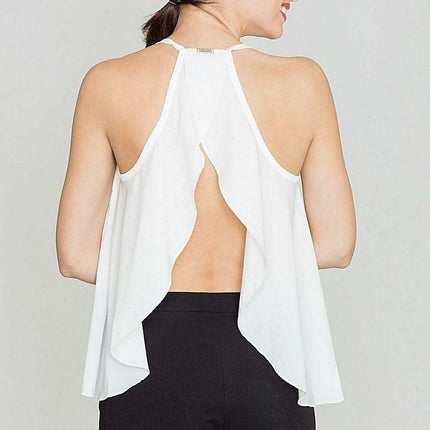 Summer Chic Frill Back Blouse with Elegant Splendor - Très Elite