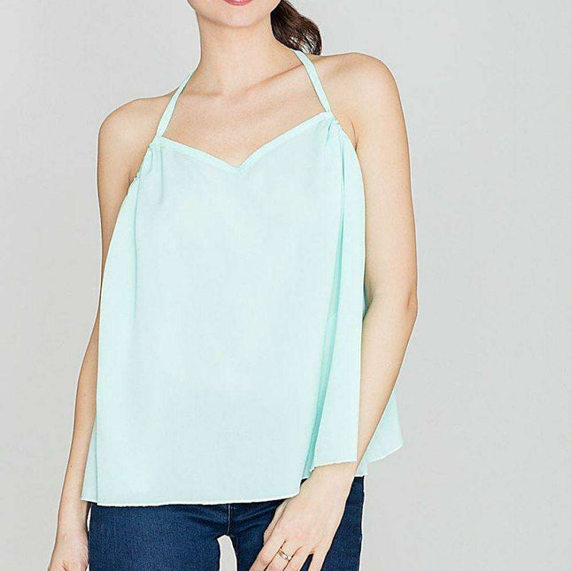 Summer Chic Frill Back Blouse with Elegant Splendor