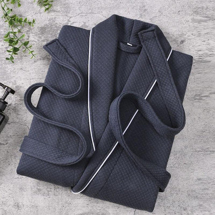 Summer Comfort Hooded Cotton Bathrobe for Men