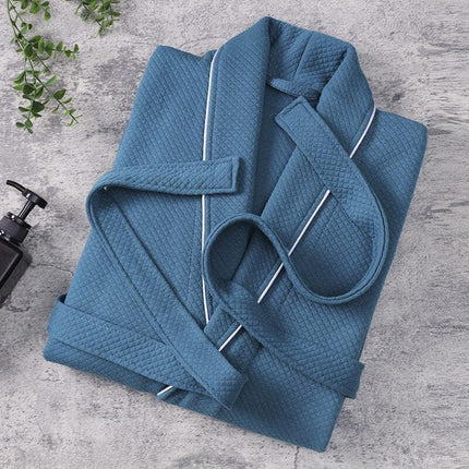 Summer Comfort Hooded Cotton Bathrobe for Men