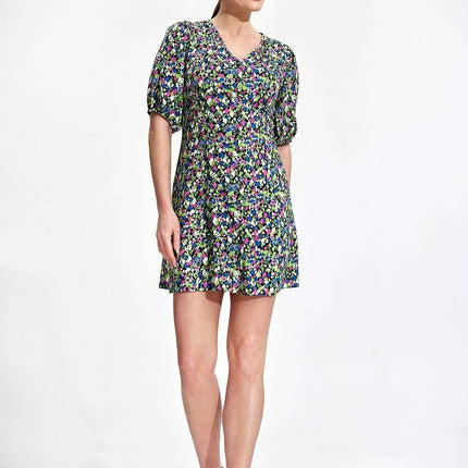 Summer Elegance Button-Up Mini Dress - Très Elite