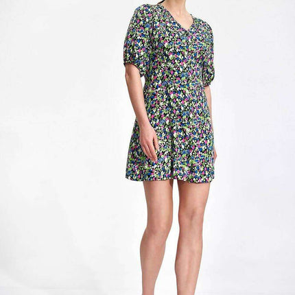 Summer Elegance Button-Up Mini Dress - Très Elite