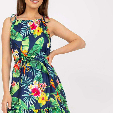 Summer Elegance Ruffle Midi Dress Casual Chic Everyday Wear - Très Elite