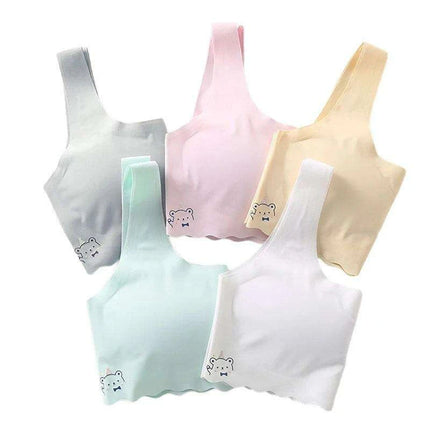 Summer Girls' Breathable Solid Color Training Bras - Très Elite