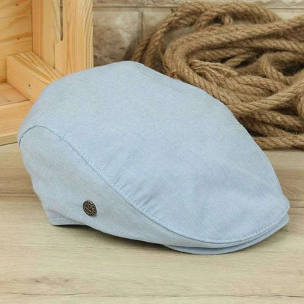 Summer Linen Newsboy Cap for Men - Comfortable Breathable Golf Hat with Elastic Back Fit - Très Elite