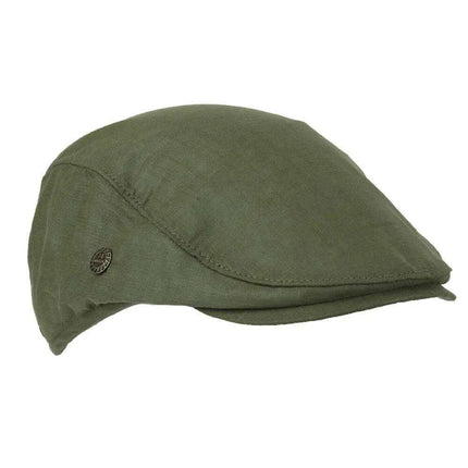 Summer Linen Newsboy Cap for Men - Comfortable Breathable Golf Hat with Elastic Back Fit - Très Elite