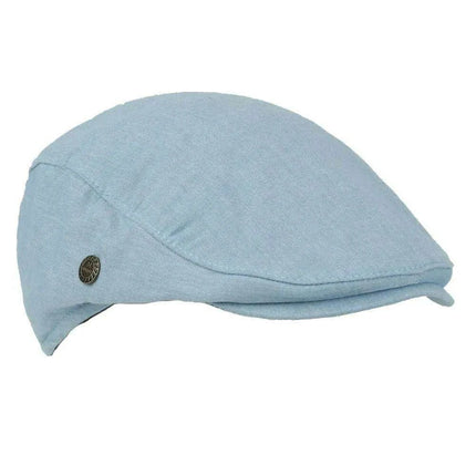 Summer Linen Newsboy Cap for Men - Comfortable Breathable Golf Hat with Elastic Back Fit - Très Elite