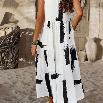 Summer Serenity Halter Dress - Your Essential Boho Chic Staple - Très Elite